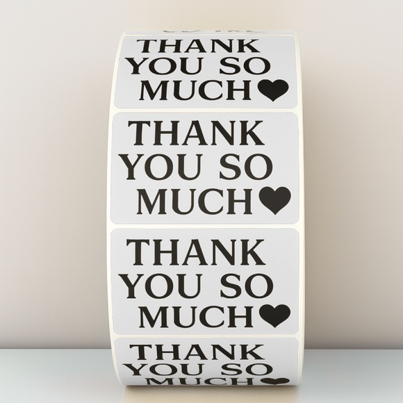 Thank You So Much Stickers – Heart Labels for Small Business Packaging Orders - Picture 2 of 11